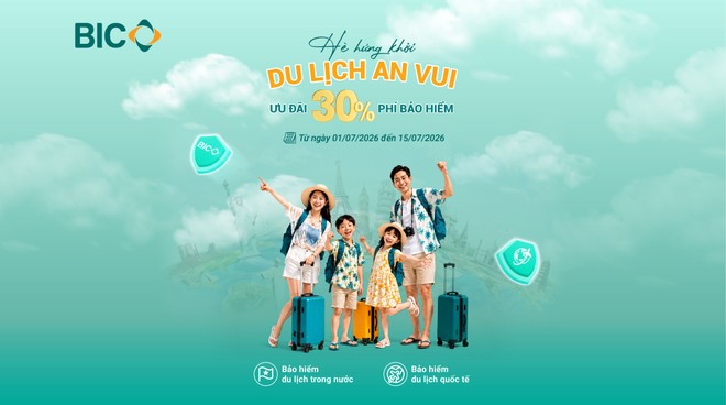 BIC ưu đãi 30% phí bảo hiểm du lịch
