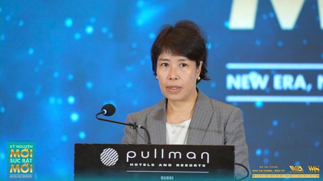 Thứ trưởng Bộ Tài chính Nguyễn Thị Bích Ngọc phát biểu chỉ đạo Diễn đàn