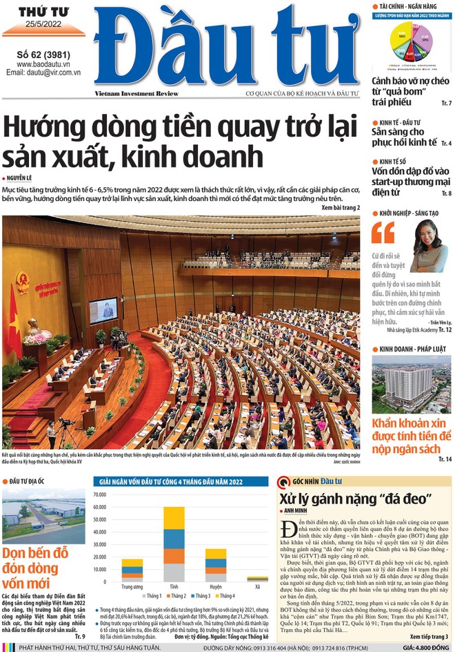 Báo Đầu tư số 62