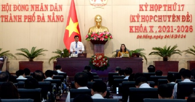 Sáng 24/5, HĐND thành phố Đà Nẵng khóa X, nhiệm kỳ 2021-2026, tổ chức kỳ họp thứ 17 (kỳ họp chuyên đề) để xem xét, cho ý kiến một số nội dung theo thẩm quyền. Ảnh: Ngô Huyền