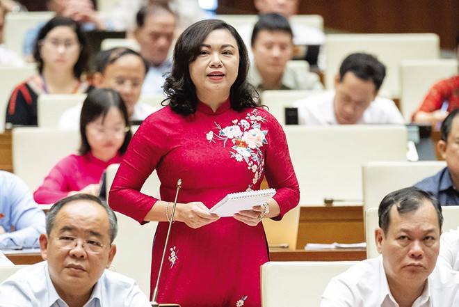 Đại biểu Đặng Bích Ngọc (Hòa Bình) chất vấn Bộ trưởng Đặng Quốc Khánh