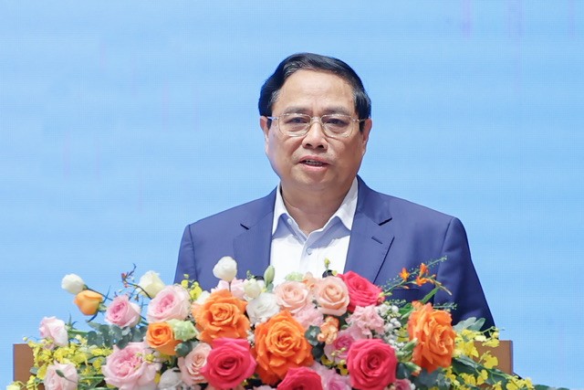 Theo Thủ tướng, hoạt động sản xuất, tiêu thụ xi măng, sắt thép, VLXD thời gian qua đã đạt những kết quả rất đáng trân trọng, mang lại hiệu quả, góp phần phát triển kinh tế - xã hội - Ảnh: VGP/Nhật Bắc