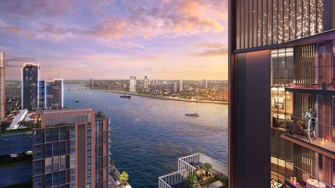 Sông Hàn "đẹp như tranh" bên khung cửa Sun Symphony Residence. Ảnh phối cảnh minh họa Sun Property