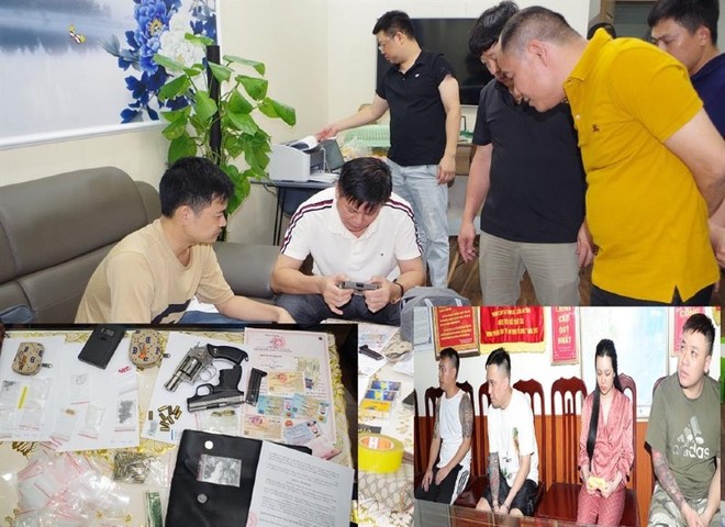 Công an tỉnh Hà Nam phát hiện, xử lý nhóm đối tượng đánh bạc qua hình thức cá độ bóng đá. Ảnh: BCA