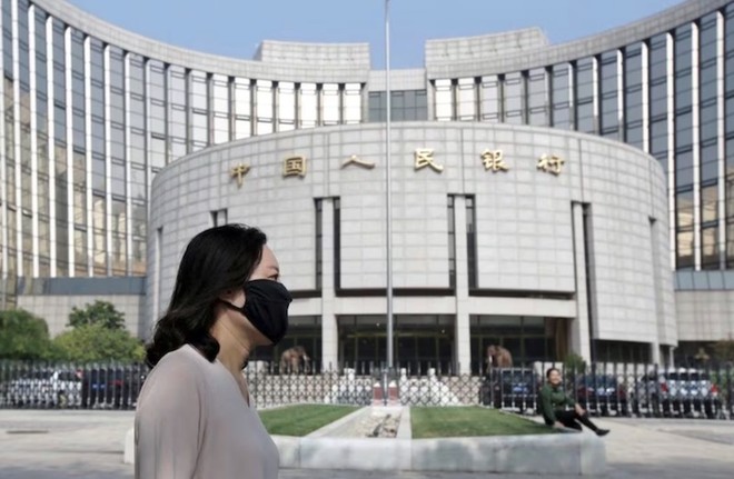 Trụ sở Ngân hàng Trung ương Trung Quốc (PBoC) tại Bắc Kinh. Ảnh: AFP