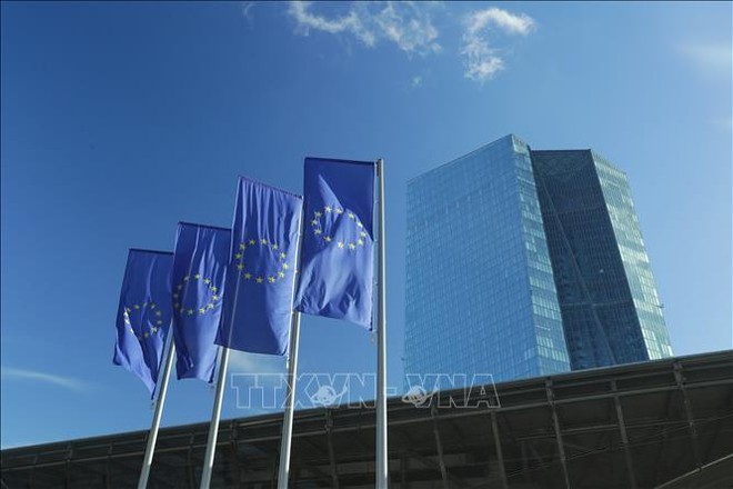 Trụ sở Ngân hàng Trung ương châu Âu (ECB) tại Frankfurt, Đức. Ảnh: THX/TTXVN