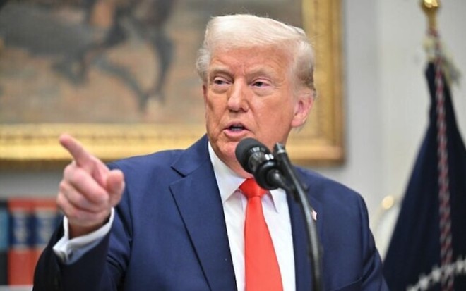 Tổng thống Donald Trump gọi ngày 2/4 là "ngày trọng đại" của nước Mỹ. Ảnh: AFP