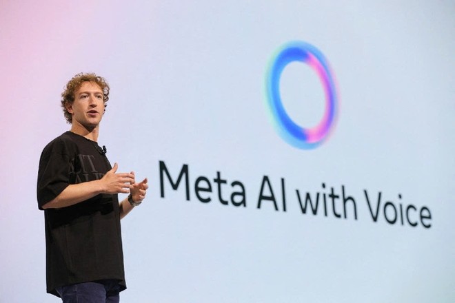 CEO Mark Zuckerberg giới thiệu Meta Ai. Ảnh: Reuters 
