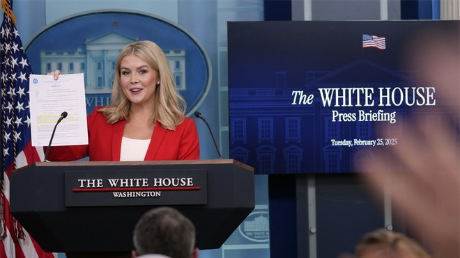 Thư ký báo chí Nhà Trắng Karoline Leavitt. Ảnh: RT