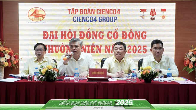Đại hội đồng cổ đông Công ty cổ phần Tập đoàn CIENCO4 đã diễn ra sáng 25/4/2025 tại Hà Nội. 