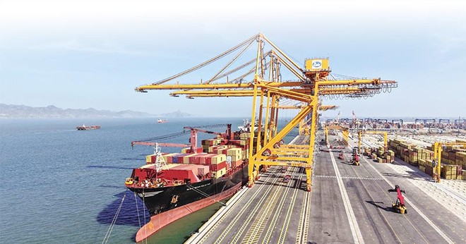 Cảng quốc tế Lạch Huyện - điểm xuất phát và đến của những con tàu quốc tế xuyên Thái Bình Dương. Ảnh: Phạm Dũng 