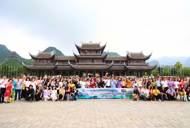 Đoàn famtrip khảo sát các sản phẩm mới tại Khu du lịch quốc gia Tam Chúc.