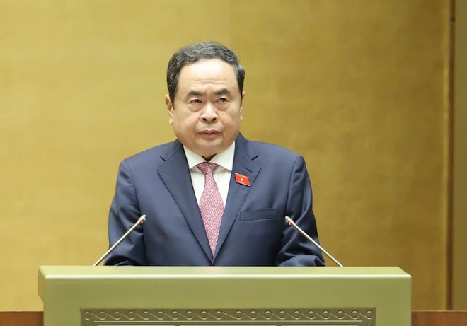 Chủ tịch Quốc hội Trần Thanh Mẫn phát biểu khai mạc - Ảnh Duy Linh.