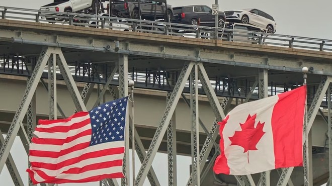 Theo Văn phòng Đại diện Thương mại Mỹ, tổng giá trị thương mại hàng hóa của Mỹ với Canada đạt khoảng 762 tỷ USD trong năm 2024. Ảnh: AFP