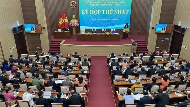 HĐND tỉnh Quảng Ngãi Khoá XIII, nhiệm kỳ 2021 - 2026 tổ chức kỳ họp lần thứ nhất.