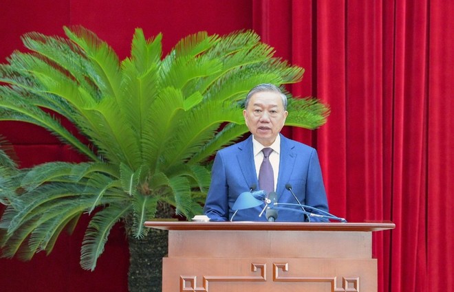  Tổng Bí thư Tô Lâm chủ trì và phát biểu khai mạc Hội nghị.