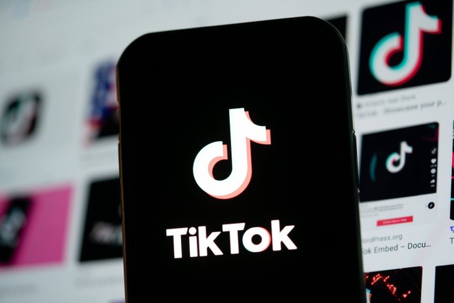 Biểu tượng ứng dụng TikTok. Ảnh: THX/TTXVN
