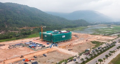 Một góc Khu đô thị mới Long Vân, nơi thực hiện Dự án Bệnh viện Đa khoa Quốc tế Long Vân. Ảnh: Thùy Trang. 