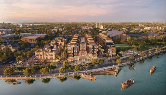 Menas Zone Vỹ Dạ được định vị là khu phức hợp thương mại, dịch vụ và du lịch ven sông hàng đầu thành phố Huế. Ảnh: Dự án