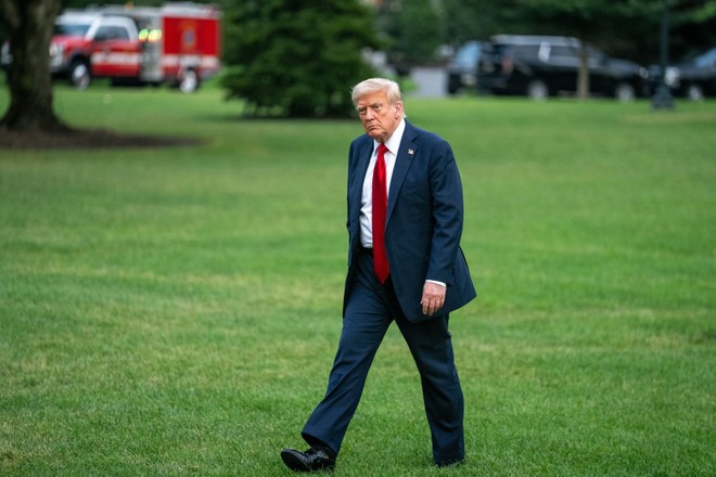 Tổng thống Mỹ Donald Trump tại Nhà Trắng ở Washington, D.C., ngày 9/7/2025. Ảnh: THX/TTXVN