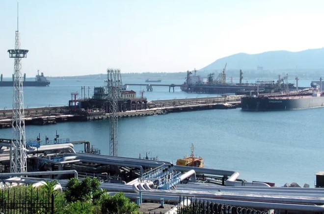 Cảng dầu ở Novorossiysk, một thị trấn ven biển miền Nam nước Nga. Ảnh: AFP