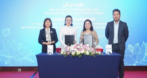 Lễ ký kết Phụ lục Bản ghi nhớ hợp tác giữa Traveloka và Sở Du lịch TP.HCM. 