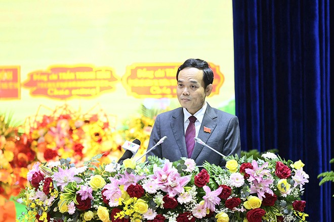 Bí thư Trung ương Đảng, Bí thư thành ủy TP.HCM Trần Lưu Quang phát biểu định hướng chỉ đạo Đại hội Đại biểu Đảng bộ tỉnh Cà Mau lần thứ I, nhiệm kỳ 2025-2030