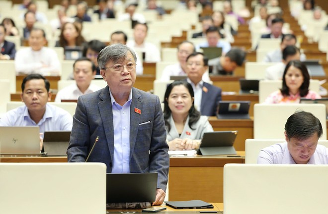 Đại biểu Trương Trọng Nghĩa phát biểu tại hội trường - Ảnh: DL 