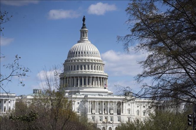 Tòa nhà Quốc hội Mỹ tại Washington, D.C. Ảnh: THX/TTXVN