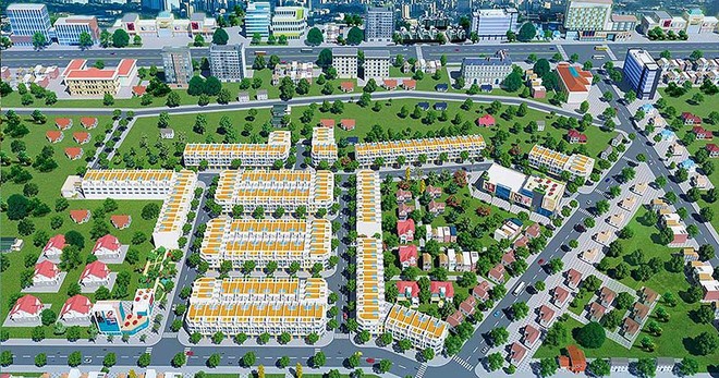 Phối cảnh Dự án Khu dân cư Tân Phước (Bà Rịa - Vũng Tàu cũ) bị chậm tiến độ vì dính phần diện tích xen kẹt do Nhà nước quản lý