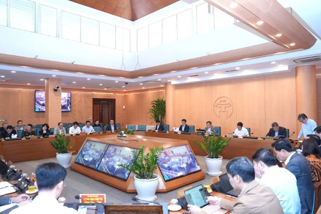 Một cuộc họp của UBND TP.Hà Nội.