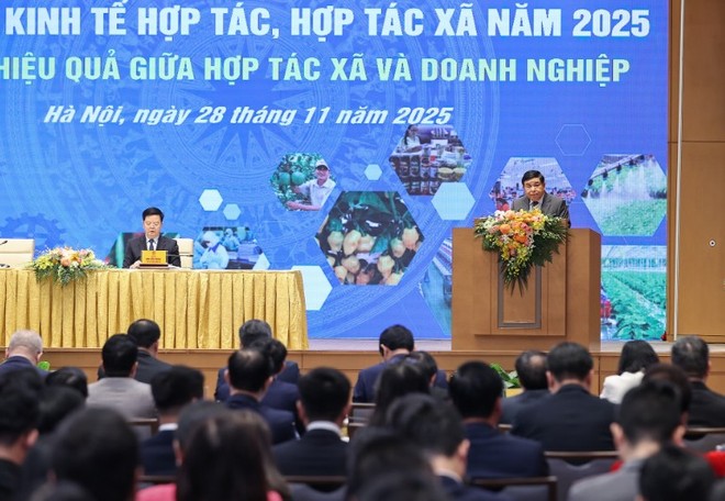 Phó Thủ tướng Nguyễn Chí Dũng phát biểu khai mạc Diễn đàn Kinh tế hợp tác, hợp tác xã năm 2025 - Ảnh: VGP.