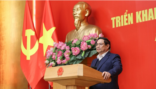 Bí thư Đảng ủy, Thủ tướng Chính phủ Phạm Minh Chính chỉ đạo Hội nghị.