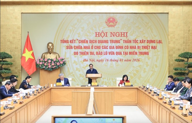Thủ tướng Phạm Minh Chính nêu rõ, đến ngày hôm nay, chúng ta có thể tự tin khẳng định "Chiến dịch Quang Trung" mặc dù không có tiếng súng nhưng đã "tốc chiến, tốc thắng", không những "chiến thắng" mà còn "chiến thắng giòn giã" - Ảnh: VGP.