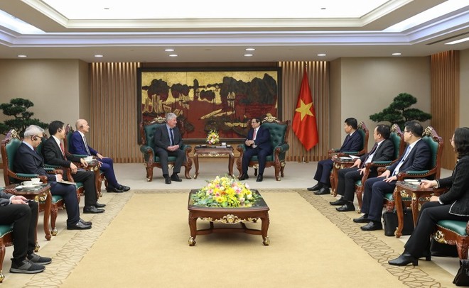 Thủ tướng Phạm Minh Chính cho biết, Chính phủ Việt Nam đánh giá cao sự quan tâm của ASML đối với Việt Nam, coi đây là minh chứng cho niềm tin của các tập đoàn công nghệ hàng đầu thế giới vào tiềm năng hợp tác và môi trường đầu tư tại Việt Nam.Ảnh: VGP