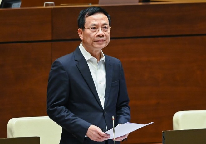 Ủy viên Ban chấp hành Trung ương Đảng, Bộ trưởng Bộ Khoa học và Công nghệ Nguyễn Mạnh Hùng.