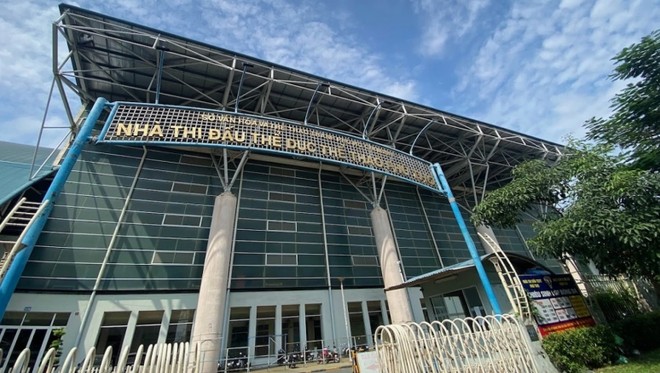 Nhà tập luyện thể thao Phú Thọ, nơi vừa xảy ra tai nạn lao động khiến một công nhân tử vong