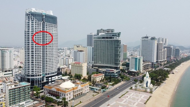 Dự án Panorama Nha Trang (khoanh đỏ) vi phạm về cho thuê đất không thông qua đấu giá. Ảnh: K.N 