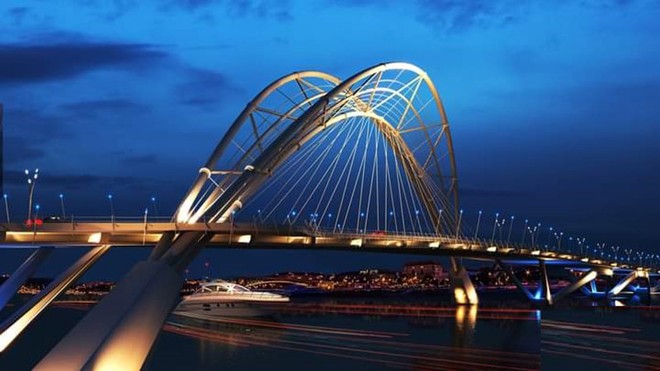 Phối cảnh dự kiến cầu Thủ Thiêm 4 