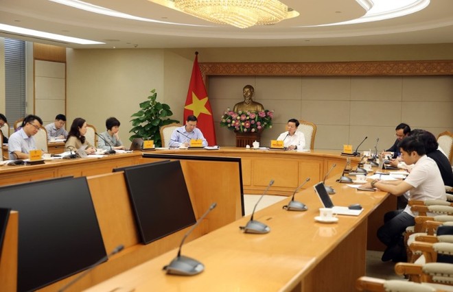 Phó Thủ tướng Trần Hồng Hà chủ trì cuộc họp. Ảnh: VGP.