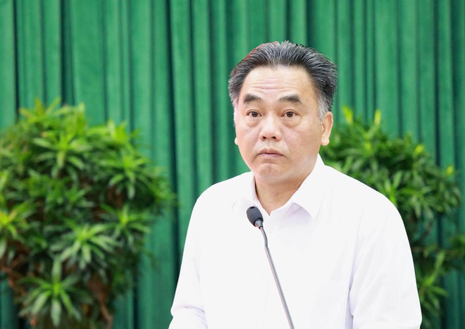 Ông Nguyễn Lộc Hà, Phó chủ tịch Thường trực UBND TP.HCM phát biểu tại hội nghị.