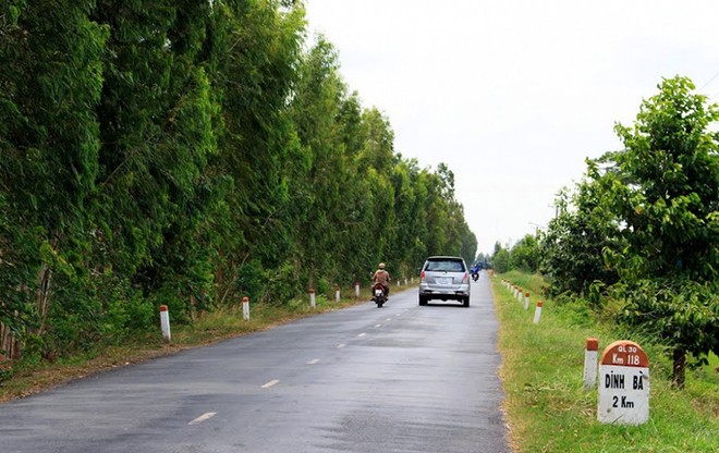 Một đoạn Quốc lộ 30 đoạn Hồng Ngự - Dinh Bà