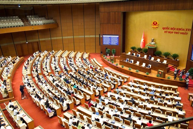 Một phiên họp toàn thể của Quốc hội khóa XVI trong đợt 1 Kỳ họp thứ Nhất