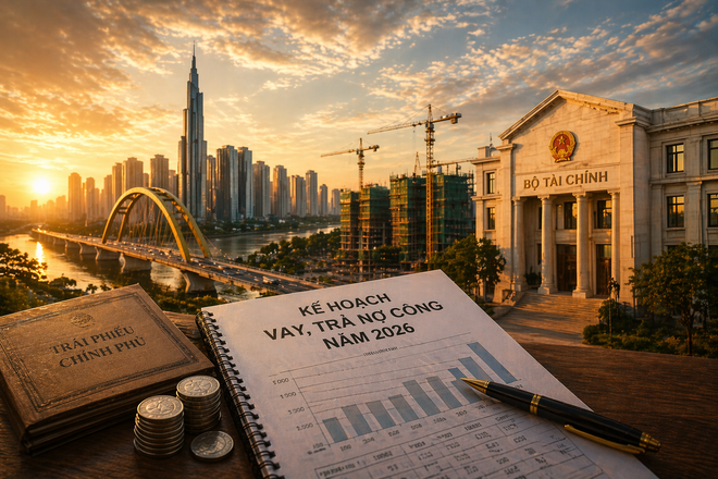 Công bố kế hoạch vay, trả nợ công năm 2026, huy động gần 970.000 tỷ đồng 
