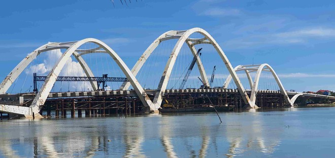 Dự án Cầu Nhật Lệ 3 và đường hai đầu cầu hiện nay đã hoàn thành cơ bản hạng mục cầu