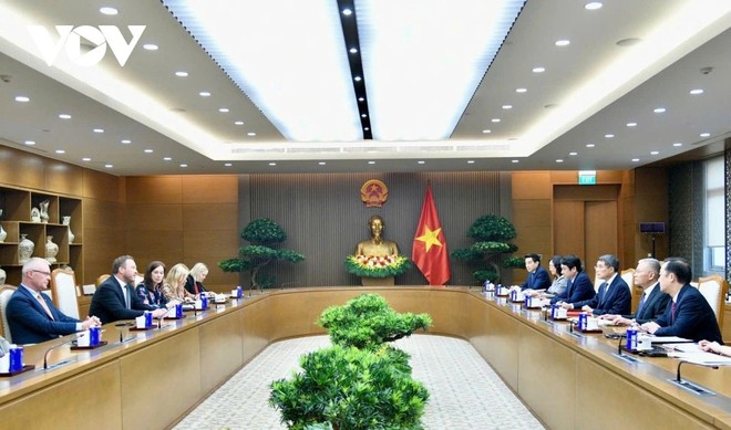 Thủ tướng Chính phủ Lê Minh Hưng tiếp Bộ trưởng Ngoại giao Cộng hòa Estonia Margus Tsahkna.