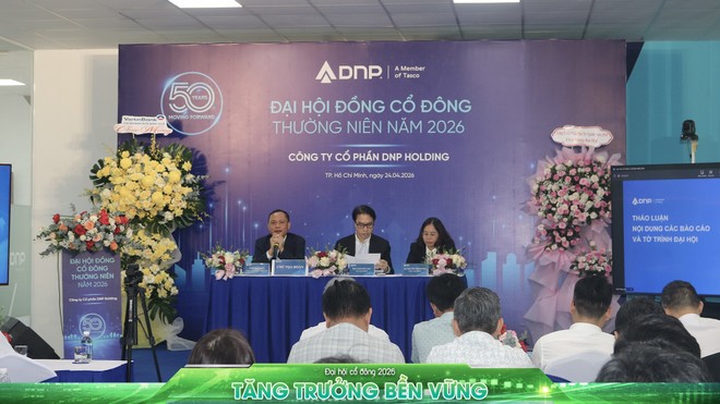 Toàn cảnh phiên họp Đại hội đồng cổ đông của DNP Holding năm 2026.