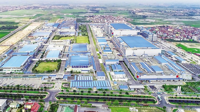 Không chỉ gia tăng nhanh về số lượng, dòng vốn FDI vào Việt Nam đã cải thiện đáng kể về chất lượng. Trong ảnh: Nhà máy Samsung Electronics tại Bắc Ninh