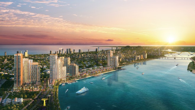 Tòa tháp cuối cùng của quần thể Sun Symphony Residence chính thức ra mắt, nâng tầm diện mạo đô thị bên dòng Hàn Giang. Ảnh: Sun Property. 