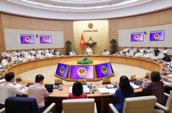 Toàn cảnh phiên họp Chính phủ thường kỳ tháng 4/2026.